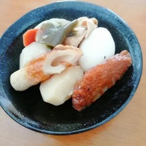 調味料2つ☆普通鍋加熱20分のおでん☆巾着もちいり